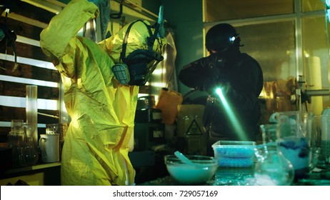 Underground Laboratory Two Clandestine Chemists Pack Stock Photo ...