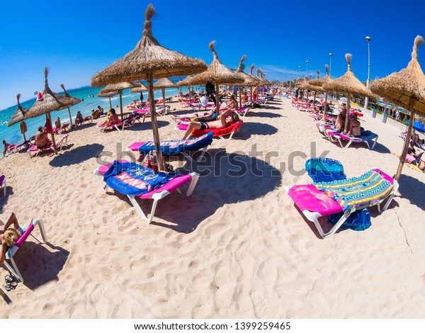 Fully Occupied Beach On Playa De Stock Photo Edit Now 1399259465