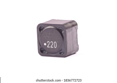 Fully Shielded Power Inductor For DCDC Converters And EMI Suppression Isolated On The White Background