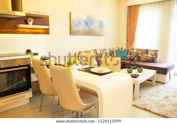 Fully Stacked Open Plan Kitchen Living Stock Photo Edit Now