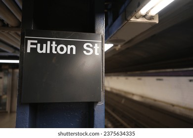 Fulton Street subway station in New York City
