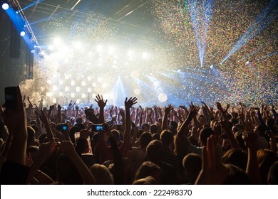 Fun concert party disco light background - Shutterstock ID 222498370