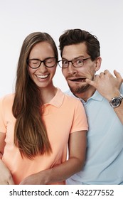 Fun Couple Being Silly In Studio