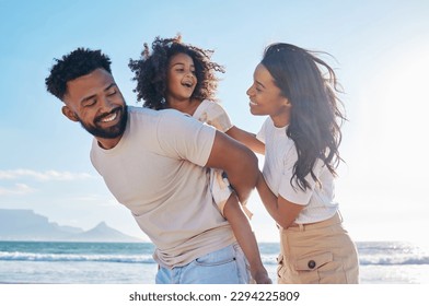 Fun with the family. Cropped shot of an affectionate young family of three taking a walk on the beach. - Shutterstock ID 2294225809
