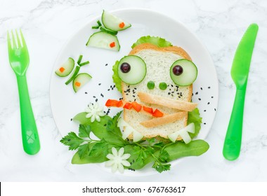 Fun Food Art For Kids Creative Frog Sandwich