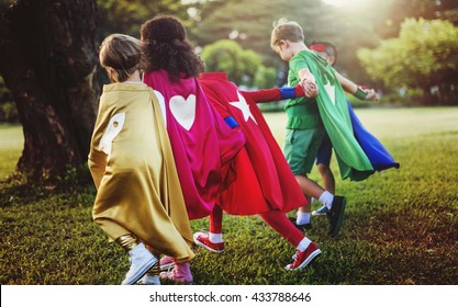 Fun Summer Childhood Superhero Concept