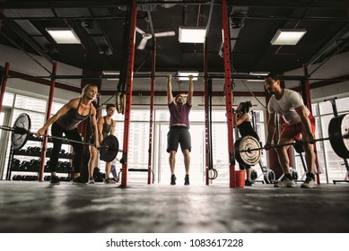 Functional training class working out - Shutterstock ID 1083617228