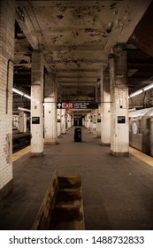 Functioning NYC underground station, deserted