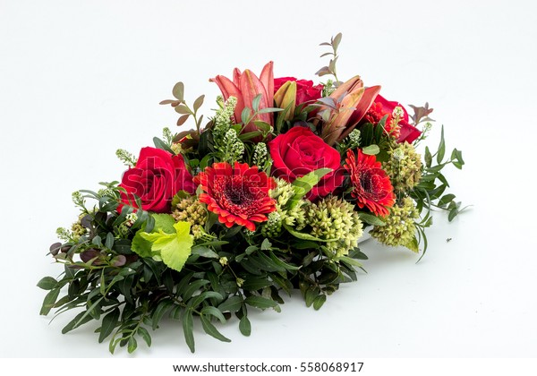 Funeral Flower Arrangement Funeral Isolated On Stock Photo (Edit Now ...