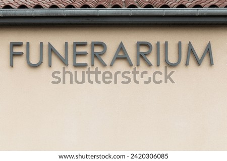 Funeral home in France called funerarium in French language