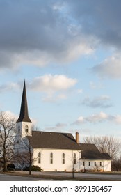 A Funeral Home Under Cloudy Sky