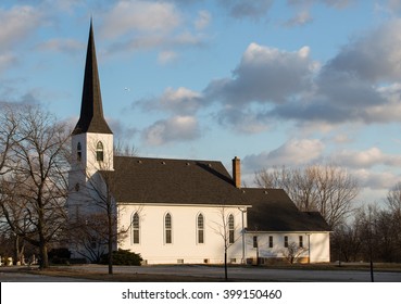 A Funeral Home Under Cloudy Sky