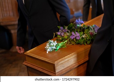 Funeral At A Rural Church In Southern UK February 2020 
