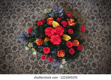 Funeral Wreath Isolated