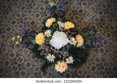 Funeral Wreath Isolated