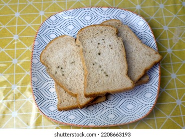 Fungal Spots On Moldy Bread Loaf 