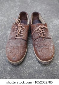 Fungus On Brown Leather Shoes