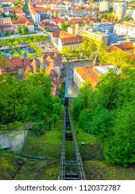 Funicular In The Ljubljana Castle Park