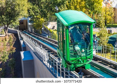 Funicular Railway In Odessa, Ukraine In A Beautiful Summer Day