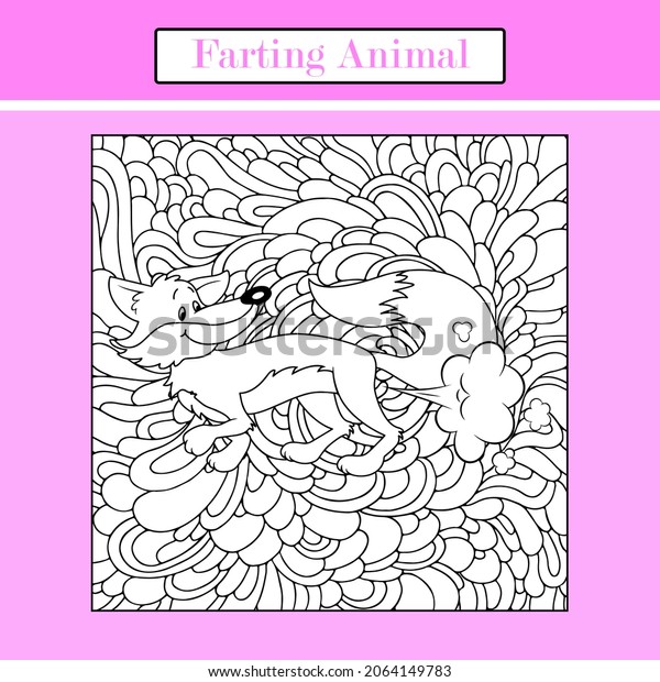 Funny Animal Coloring Page Kids ภาพสต็อก 2064149783 | Shutterstock