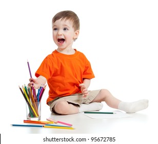 Baby Color Pencil Images Stock Photos Vectors Shutterstock