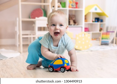 Funny Baby Boy Playing Toy Nursery Stock Photo (Edit Now) 1304490913