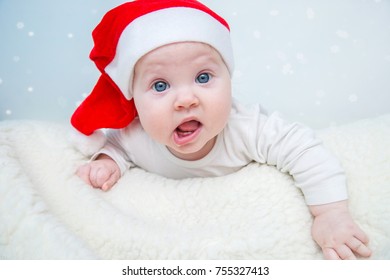 Funny Baby Red Santa Hat Stock Photo 755327413 | Shutterstock