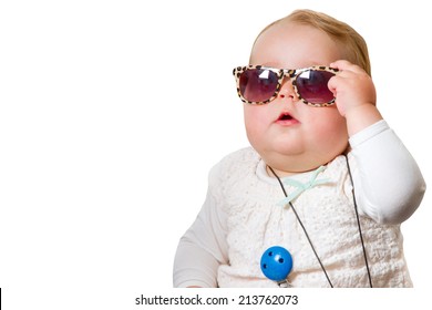 Funny baby with sunglasses