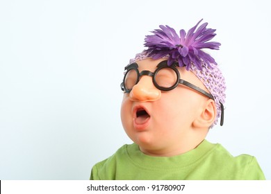 Funny Baby Wearing Toy Glasses And Headband