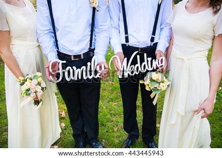funny and beautiful witnesses to keep the wooden family letters and wedding