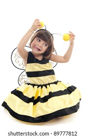 Funny Child With Bee Costume