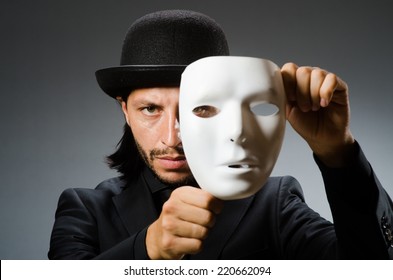 Funny Concept With Theatrical Mask