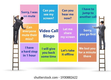 Funny Concept With Video Call Bingo