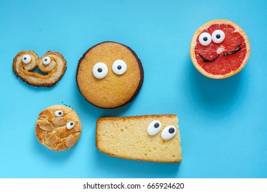 funny cookies and grapefruit