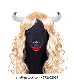 crazy blonde wig