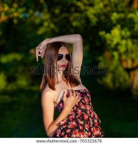 Similar – Image, Stock Photo Pretty blonde girl