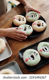 Funny Doughnut Idea With Fake Vampire Fangs