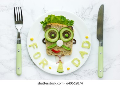 Funny Face Sandwich For Dad