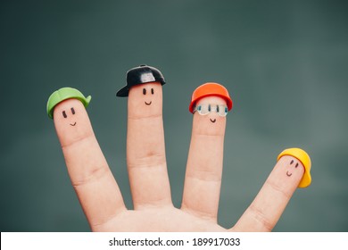 Funny Fingers With Smiley Faces