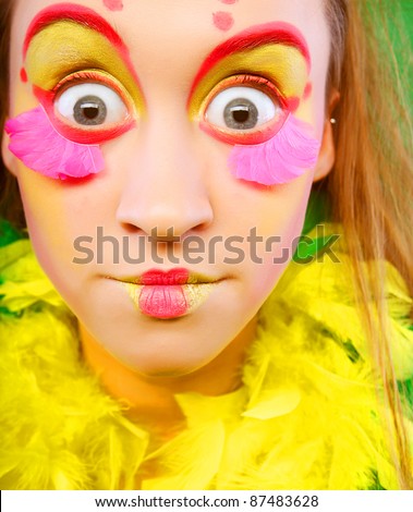 funny girl crazy makeup stock photo edit now 87483628 shutterstock