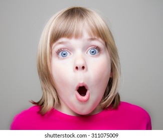 Funny Girl Looking Surprised Stock Photo 311075009 | Shutterstock