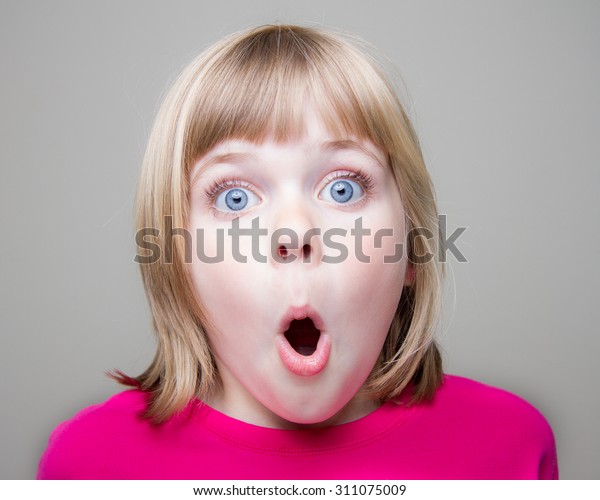 Funny Girl Looking Surprised Stock Photo 311075009 | Shutterstock