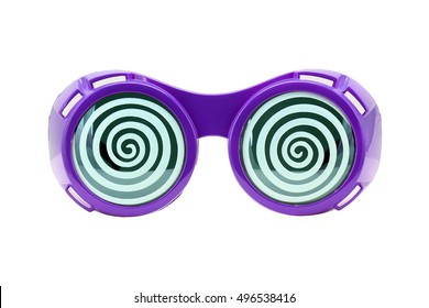 Funny glasses isolated on white background, Extravagant party goggles.