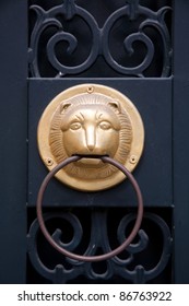 Funny Gold Lion Door Decoration