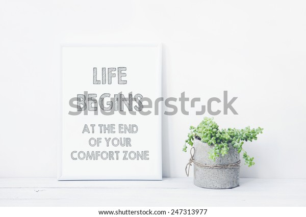 Funny Hand Drawn Poster Life Begins Stock Photo Edit Now 247313977