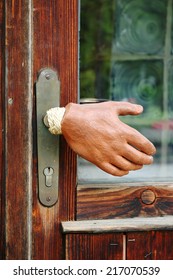 Funny Handle Front Door In Austria Hallstatt