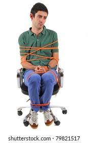 Man Tied Chair Images Stock Photos Vectors Shutterstock