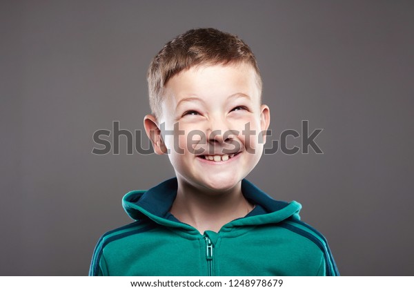 Funny Kid Little Boy Ugly Grimace Stock Photo (Edit Now) 1248978679