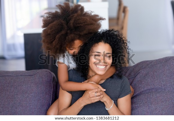 Funny Little African American Girl Tickle Stock Photo 1383681212 ...