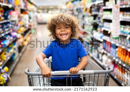 Similar – Image, Stock Photo Funny little boy with half-open eyes